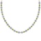 15.60 CtwSI2/I1 Peridot And Diamond 14k Rose Gold Necklace