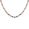 3.04 Ctw I1/I2 Amethyst And Diamond 10K Yellow Gold Necklace