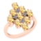 2.39 Ctw Citrine And Diamond I2/I3 10K Rose Gold Vintage Style Ring