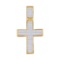 10kt Yellow Gold Mens Princess Diamond Cross Charm Pendant 1-1/2 Cttw