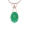 4.06 Ctw Emerald And Diamond I2/I3 14K Rose Gold Pendant
