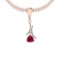 2.63 Ctw Ruby And Diamond SI2/I1 14K Rose Gold Pendant