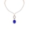 13.71 Ctw SI2/I1 Tanzanite And Diamond 14k Rose Gold Victorian Style Necklace