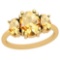3.00 Ctw Citrine 14K Yellow Gold Vintage Style Ring