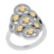 1.16 Ctw I1/I2Citrine And Diamond 10K White Gold Engagement Ring
