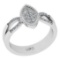 0.25 Ctw I1/I2 Diamond 14K White Gold Cluster Engagement Ring