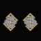 Certified 1.40 Ctw Diamond I2/I3 10k Yellow Gold Stud Earrings