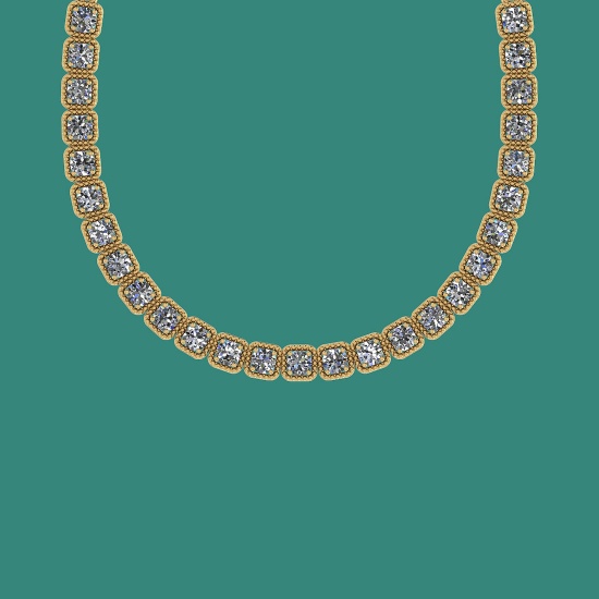 2.82 Ctw SI2/I1 Diamond 14K Yellow Gold Necklace