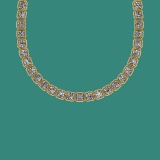 2.82 Ctw SI2/I1 Diamond 14K Yellow Gold Necklace