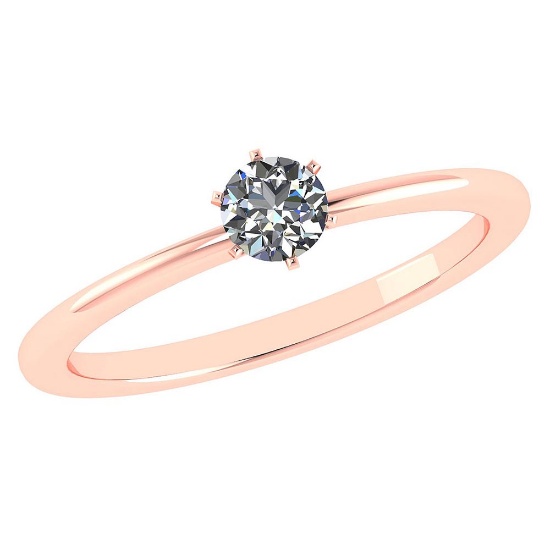 Certified 1.71 CTW E/VS2 Round Diamond Solitaire Ring 14K Rose Gold