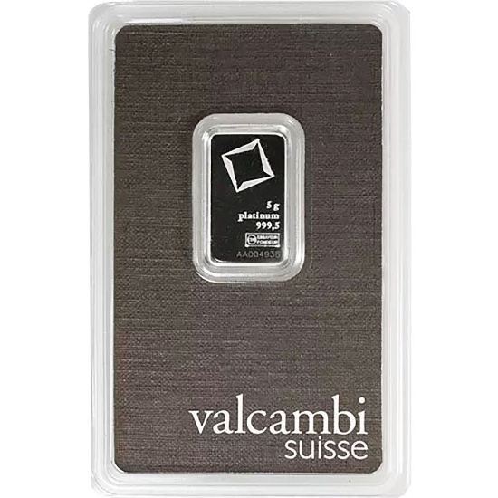 Valcambi 5 Gram Platinum Bar