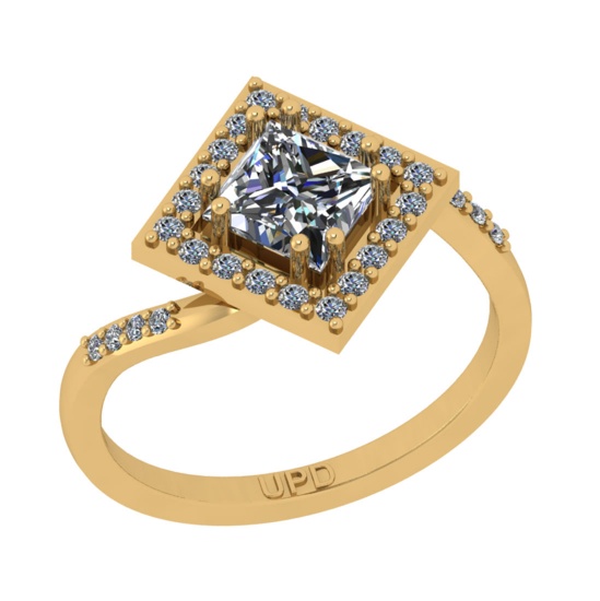 1.00 Ctw SI2/I1 Diamond 14K Yellow Gold Engagement Ring