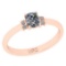 0.62 ctw GIA Certified Center StoneDiamond 14K Rose Gold Wedding Ring