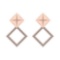 Certified 0.15 Ctw. Diamond SI2/I1 14K Rose Gold Stud Earrings