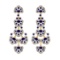 13.47 Ctw SI2/I1 Blue Sapphire And Diamond 14K Yellow Gold Antique Style Earrings