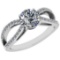 1.88 Ctw VS/SI1 Diamond 14K White Gold Anniversary Ring