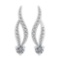 Certified 0.20 Ctw Diamond I1/I2 14K White Gold Stud Earrings