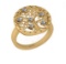 0.26 Ctw SI2/I1 Diamond 14K Yellow Gold Tree of Life Style Ring