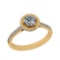 0.90 Ctw SI2/I1 Diamond 14K Yellow Gold Wedding Ring