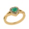 1.20 Ctw SI2/I1 Emerald And Diamond 14K Yellow Gold Twisted Engagement Ring