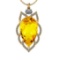 32.94 Ctw I2/I3 Lemon Topaz And Diamond 10K Yellow Gold Necklace