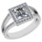1.76 Ctw VS/SI1 Diamond 14K White Gold Anniversary Halo Ring