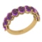 2.80 Ctw Amethyst 10K Yellow Gold 9 Stone Band Ring