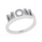 0.14 Ctw SI2/I1 Diamond 10K White Gold Special Moms Ring