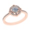 0.70 Ctw SI2/I1 Diamond 14K Rose Gold Engagement Ring