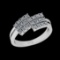 0.77 Ctw VS/SI1 Diamond 14K White Gold Anniversary Ring