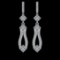 1.56 Ctw VS/SI1 Diamond 14K White Gold Dangling Earrings