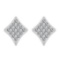Certfied 0.30 Ctw Diamond VS/SI1 18K White Gold Stud Earrings