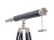 Chrome - Leather Harbor Master Telescope 60in. with Black Wooden Legs