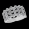 0.72 Ctw VS/SI1 Diamond 14K White Gold Vintage Style Engagement Ring