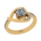 1.22 Ctw VS/SI1 Diamond 14K Yellow Gold Ring