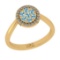 0.40 Ctw I2/I3 Blue Topaz And Diamond 10K Yellow Gold Eternity Ring