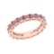 3.00 Ctw SI2/I1 Pink Sapphire 14K Rose Gold Eternity Band Ring
