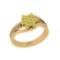 0.60 Ctw I2/I3 Treated Fancy Yellow And White Diamond 14K Yellow Gold Ring