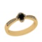 0.50 Ctw I2/I3 Treated Fancy Black And White Diamond 14K Yellow Gold Ring