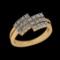 0.77 Ctw VS/SI1 Diamond 14K Yellow Gold Anniversary Ring