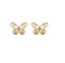 0.03 Ctw SI2/I1 Diamond 14K Yellow Gold Butterfly Earrings