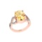 5.53 Ctw SI2/I1 Citrine And Diamond 14K Rose Gold Engagement Ring