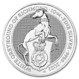 2022 - 10 oz British Silver Queen?s Beast Greyhound Coin
