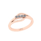 0.14 Ctw SI2/I1 Diamond 14K Rose Gold Infinity Ring
