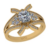 1.37 Ctw I2/I3 Diamond 14K Yellow Gold Wedding Ring