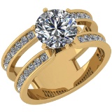 3.25 Ctw VS/SI1 Diamond 14K Yellow Gold Promise Ring