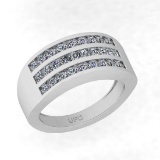1.17 Ctw SI2/I1 Diamond 10K Yellow Gold Groom's Wedding Band Ring