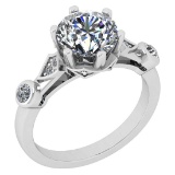 2.20 Ctw VS/SI1 Diamond 14K White Gold Wedding Ring