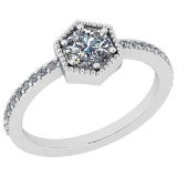 1.26 Ctw VS/SI1 Diamond 14K White Gold Engagement Ring