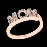 0.14 Ctw VS/SI1 Diamond 14K Rose Gold Special Moms Ring